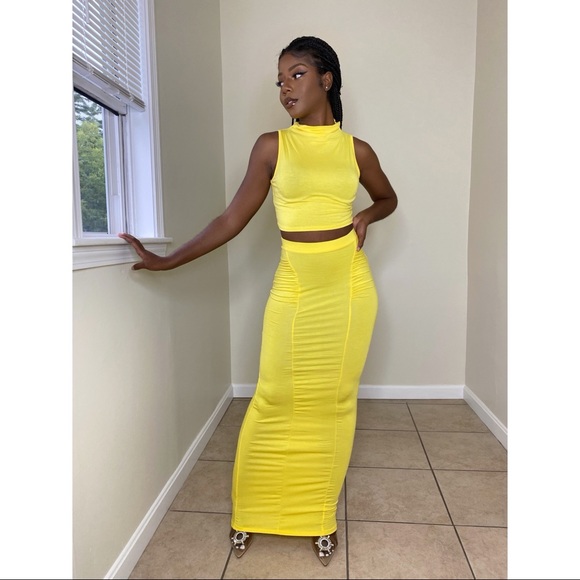 So Fancy Boutique Dresses & Skirts - 🌹NEW - Yellow BIANCA Two-Piece Set